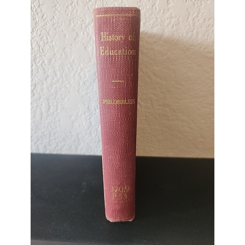1859 Antq Book "History & Progress Of Education" Philobiblius Barnard A.S Barnes